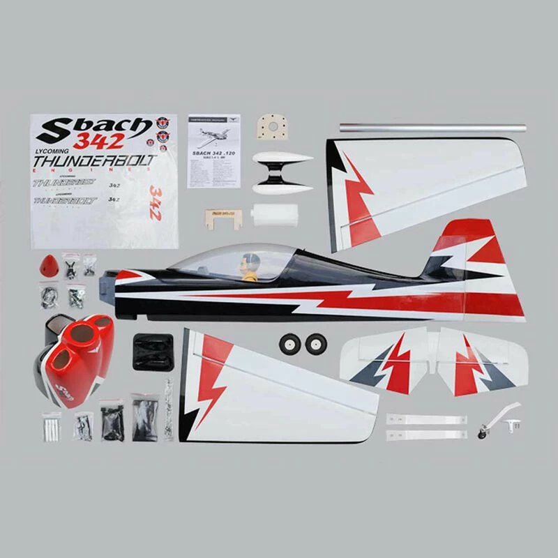 Phoenix Model 1/4 Sbach 342 1.20 GP EP ARF 65.5" - SCRATCH & DENT for Almost Ready-To-Fly - Image 2